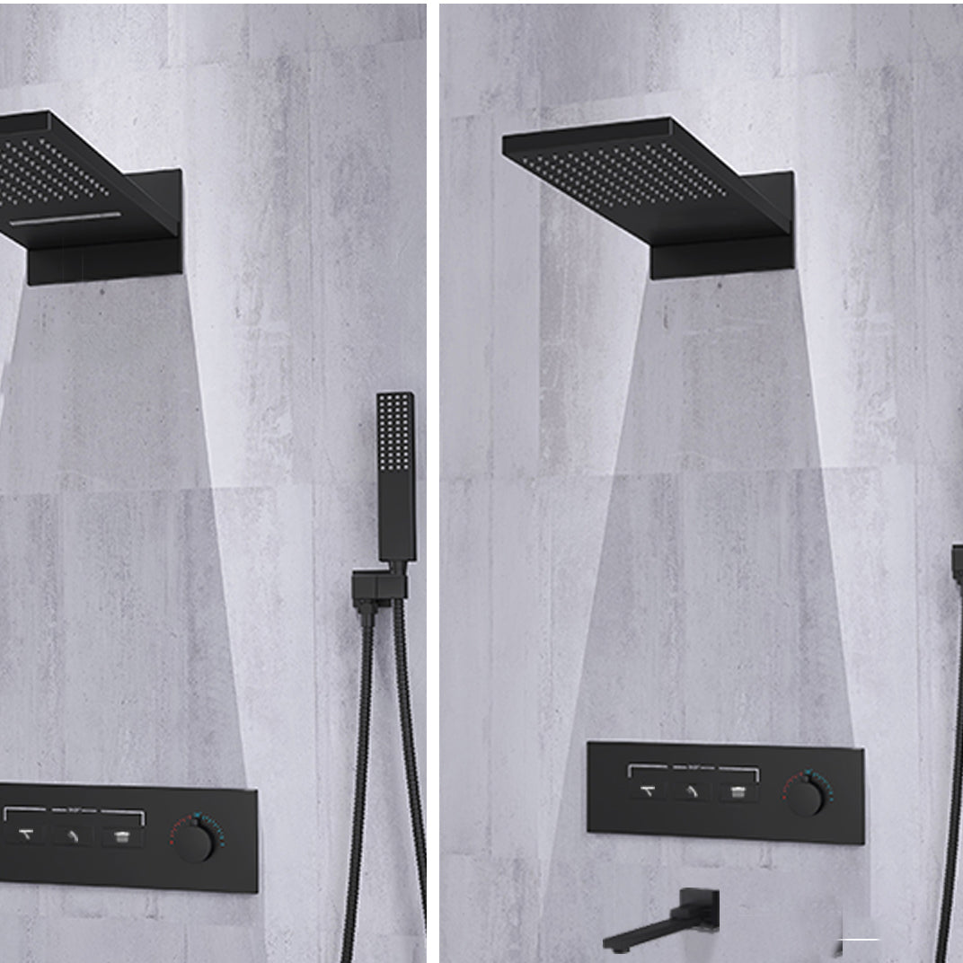 Minimalist Concealed Shower Set Recessed Push Button Wall Diverter Clearhalo 'Bathroom Remodel & Bathroom Fixtures' 'Home Improvement' 'home_improvement' 'home_improvement_shower_faucets' 'Shower Faucets & Systems' 'shower_faucets' 'Showers & Bathtubs Plumbing' 'Showers & Bathtubs' 6742967