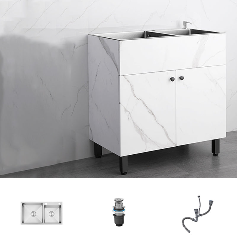 Modern Style Kitchen Sink Stainless Steel All-in-one Kitchen Sink with Storage Box Sink Only None Clearhalo 'Home Improvement' 'home_improvement' 'home_improvement_kitchen_sinks' 'Kitchen Remodel & Kitchen Fixtures' 'Kitchen Sinks & Faucet Components' 'Kitchen Sinks' 'kitchen_sinks' 6743040