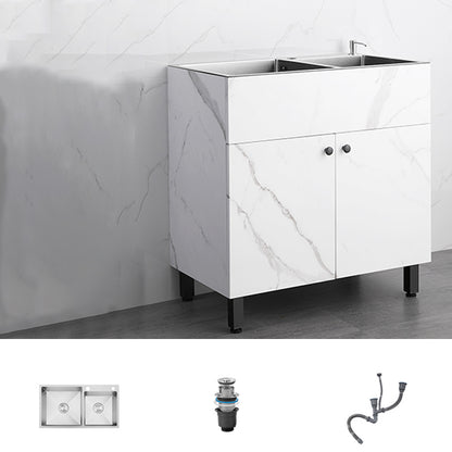 Modern Style Kitchen Sink Stainless Steel All-in-one Kitchen Sink with Storage Box Sink Only None Clearhalo 'Home Improvement' 'home_improvement' 'home_improvement_kitchen_sinks' 'Kitchen Remodel & Kitchen Fixtures' 'Kitchen Sinks & Faucet Components' 'Kitchen Sinks' 'kitchen_sinks' 6743040