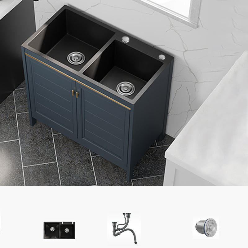 Modern Style Kitchen Sink Stainless Steel All-in-one Kitchen Sink with Drain Strainer Kit Sink Only None Clearhalo 'Home Improvement' 'home_improvement' 'home_improvement_kitchen_sinks' 'Kitchen Remodel & Kitchen Fixtures' 'Kitchen Sinks & Faucet Components' 'Kitchen Sinks' 'kitchen_sinks' 6743066