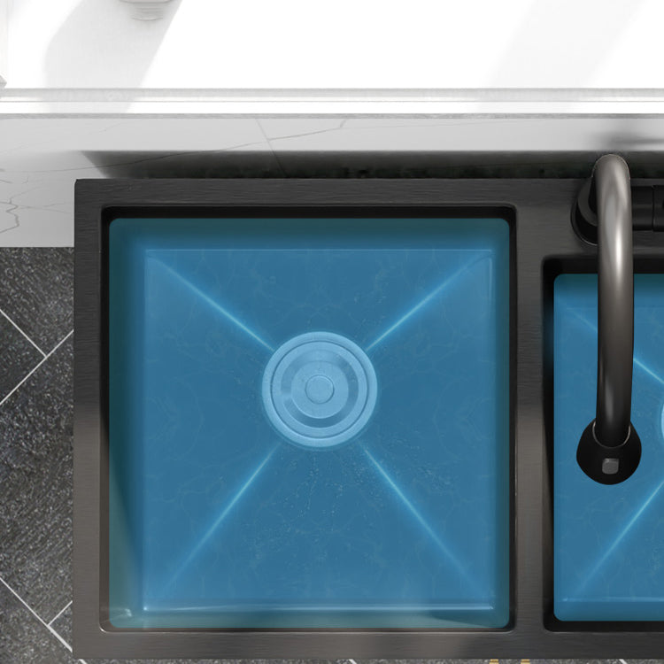 Modern Style Kitchen Sink Stainless Steel All-in-one Kitchen Sink with Drain Strainer Kit Clearhalo 'Home Improvement' 'home_improvement' 'home_improvement_kitchen_sinks' 'Kitchen Remodel & Kitchen Fixtures' 'Kitchen Sinks & Faucet Components' 'Kitchen Sinks' 'kitchen_sinks' 6743067