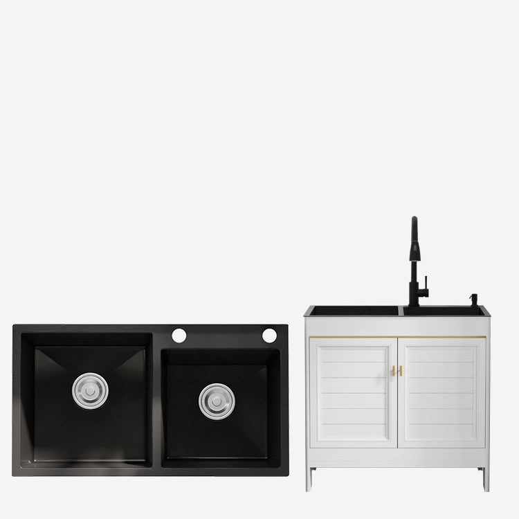 Modern Style Kitchen Sink Stainless Steel All-in-one Kitchen Sink Clearhalo 'Home Improvement' 'home_improvement' 'home_improvement_kitchen_sinks' 'Kitchen Remodel & Kitchen Fixtures' 'Kitchen Sinks & Faucet Components' 'Kitchen Sinks' 'kitchen_sinks' 6743097