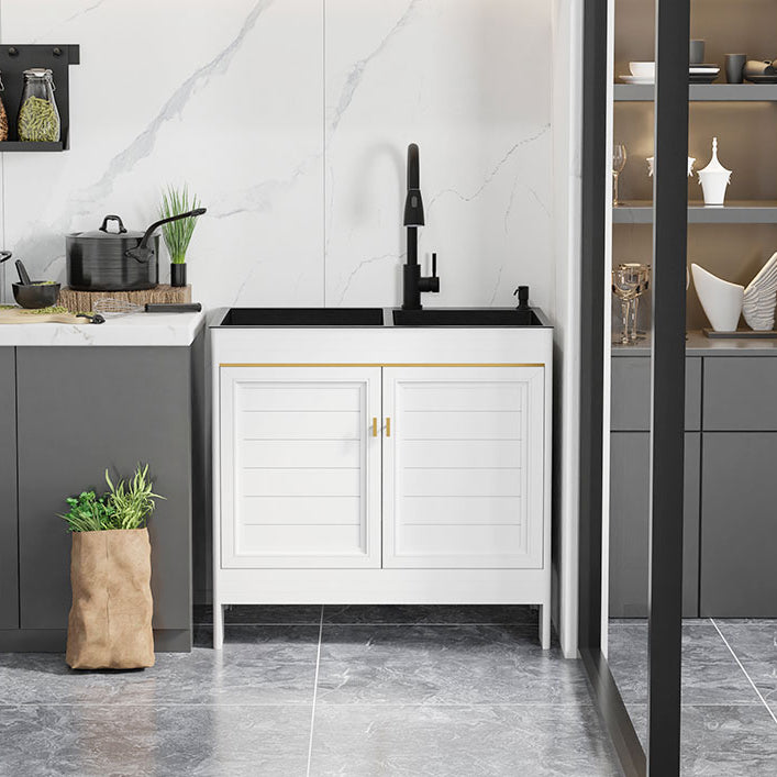 Modern Style Kitchen Sink Stainless Steel All-in-one Kitchen Sink Clearhalo 'Home Improvement' 'home_improvement' 'home_improvement_kitchen_sinks' 'Kitchen Remodel & Kitchen Fixtures' 'Kitchen Sinks & Faucet Components' 'Kitchen Sinks' 'kitchen_sinks' 6743098