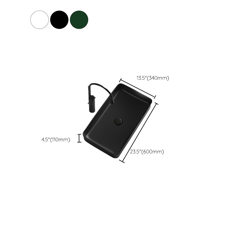 Modern Bathroom Sink Ceramic Oval White Basin Drain Assembly Bathroom Sink Clearhalo 'Bathroom Remodel & Bathroom Fixtures' 'Bathroom Sinks & Faucet Components' 'Bathroom Sinks' 'bathroom_sink' 'Home Improvement' 'home_improvement' 'home_improvement_bathroom_sink' 6743434