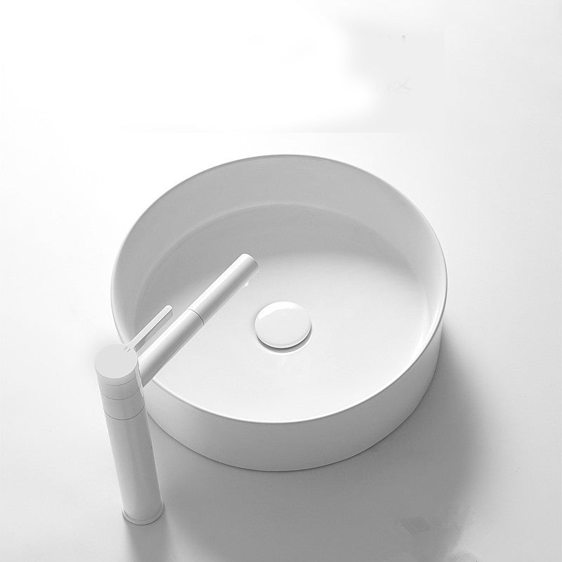 Bathroom Sink Oval Ceramic Basin Bathroom Sink with Drain Assembly Clearhalo 'Bathroom Remodel & Bathroom Fixtures' 'Bathroom Sinks & Faucet Components' 'Bathroom Sinks' 'bathroom_sink' 'Home Improvement' 'home_improvement' 'home_improvement_bathroom_sink' 6743474