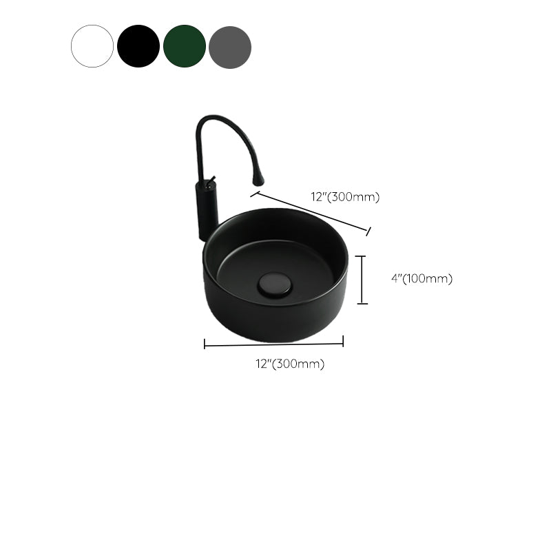 Bathroom Sink Oval Ceramic Basin Bathroom Sink with Drain Assembly Clearhalo 'Bathroom Remodel & Bathroom Fixtures' 'Bathroom Sinks & Faucet Components' 'Bathroom Sinks' 'bathroom_sink' 'Home Improvement' 'home_improvement' 'home_improvement_bathroom_sink' 6743512