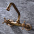 Industrial Tub Spout Trim Wall Mounted Full Copper Dual Cross Handle Low Arc Tub Faucet Brass Clearhalo 'Bathroom Remodel & Bathroom Fixtures' 'Bathtub Faucets' 'bathtub_faucets' 'Home Improvement' 'home_improvement' 'home_improvement_bathtub_faucets' 6743548