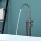 Floor Mounted Metal Freestanding Tub Filler Two Handles Freestanding Tub Filler Trim Clearhalo 'Bathroom Remodel & Bathroom Fixtures' 'Bathtub Faucets' 'bathtub_faucets' 'Home Improvement' 'home_improvement' 'home_improvement_bathtub_faucets' 6743627