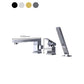 Deck Mounted Copper Roman Tub Faucet Low Arc Waterfall Roman Tub Faucet Set Clearhalo 'Bathroom Remodel & Bathroom Fixtures' 'Bathtub Faucets' 'bathtub_faucets' 'Home Improvement' 'home_improvement' 'home_improvement_bathtub_faucets' 6743695