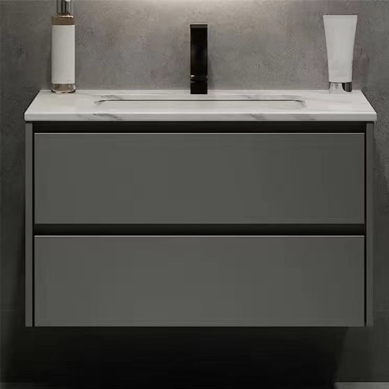 Modern Bathroom Sink Vanity Mirror Cabinet Vanity Cabinet with Storage Shelving Vanity & Faucet 24"L x 20"W x 20"H Clearhalo 'Bathroom Remodel & Bathroom Fixtures' 'Bathroom Vanities' 'bathroom_vanities' 'Home Improvement' 'home_improvement' 'home_improvement_bathroom_vanities' 6743798