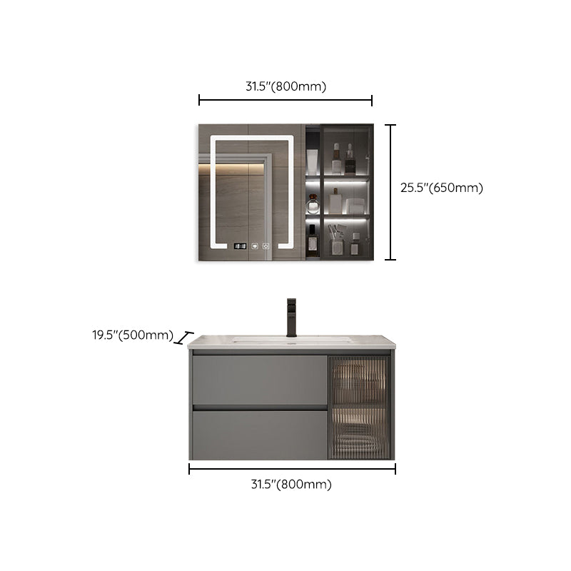 Modern Bathroom Sink Vanity Mirror Cabinet Vanity Cabinet with Storage Shelving Clearhalo 'Bathroom Remodel & Bathroom Fixtures' 'Bathroom Vanities' 'bathroom_vanities' 'Home Improvement' 'home_improvement' 'home_improvement_bathroom_vanities' 6743819