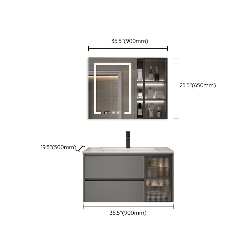 Modern Bathroom Sink Vanity Mirror Cabinet Vanity Cabinet with Storage Shelving Clearhalo 'Bathroom Remodel & Bathroom Fixtures' 'Bathroom Vanities' 'bathroom_vanities' 'Home Improvement' 'home_improvement' 'home_improvement_bathroom_vanities' 6743820