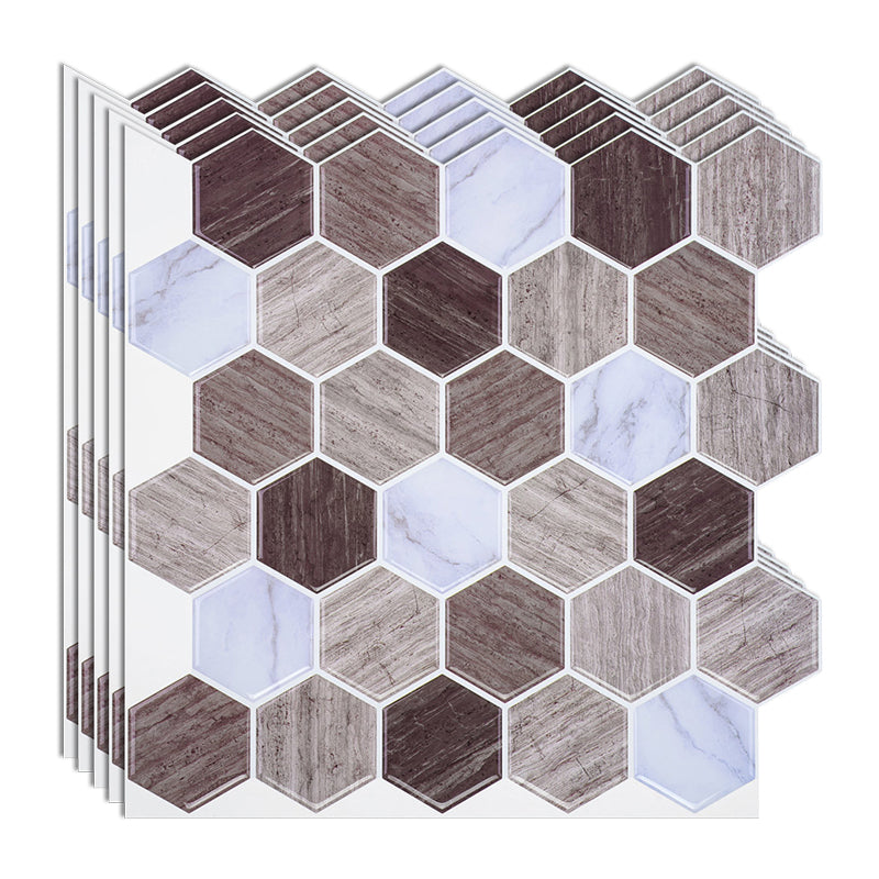 Peel & Stick Mosaic Tile Plastic Stain Resistant Plastic Peel & Stick Tile 180-Pack Clearhalo 'Flooring 'Home Improvement' 'home_improvement' 'home_improvement_peel_stick_blacksplash' 'Peel & Stick Backsplash Tile' 'peel_stick_blacksplash' 'Walls & Ceilings' Walls and Ceiling' 6744028
