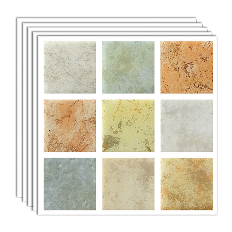 Peel & Stick Mosaic Tile PVC Square Stain Resistant Peel and Stick Tiles 20-Pack Beige Clearhalo 'Flooring 'Home Improvement' 'home_improvement' 'home_improvement_peel_stick_blacksplash' 'Peel & Stick Backsplash Tile' 'peel_stick_blacksplash' 'Walls & Ceilings' Walls and Ceiling' 6744064