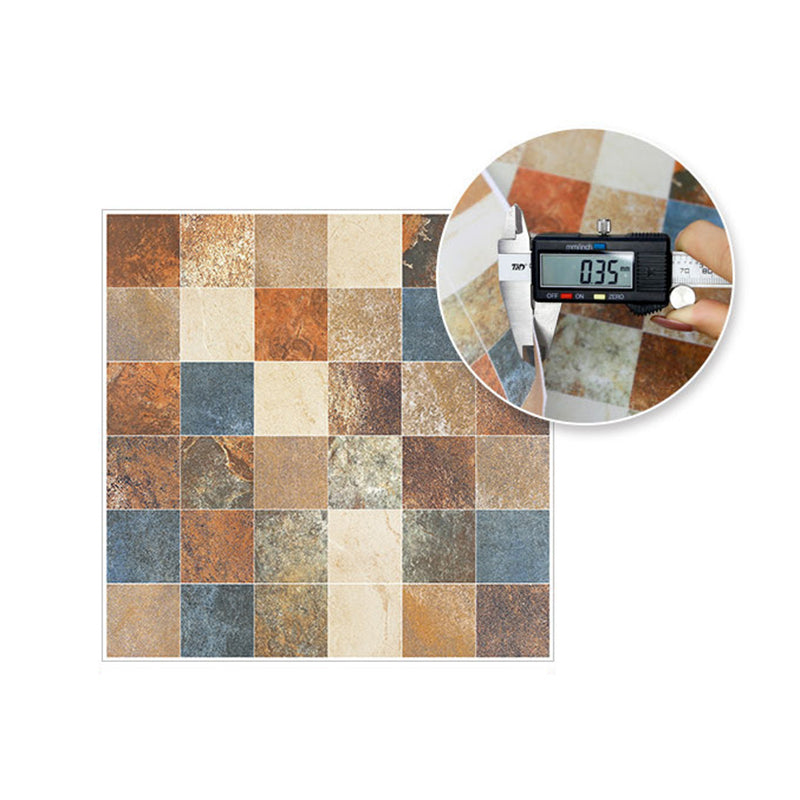 Peel & Stick Tile Square Stain Resistant Plastic Peel and Stick Tiles for Kitchen 20 Pack Clearhalo 'Flooring 'Home Improvement' 'home_improvement' 'home_improvement_peel_stick_blacksplash' 'Peel & Stick Backsplash Tile' 'peel_stick_blacksplash' 'Walls & Ceilings' Walls and Ceiling' 6744103