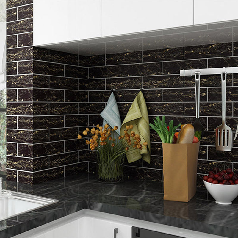 Peel & Stick Tile Square Stain Resistant Plastic Peel and Stick Tiles for Kitchen 20 Pack Clearhalo 'Flooring 'Home Improvement' 'home_improvement' 'home_improvement_peel_stick_blacksplash' 'Peel & Stick Backsplash Tile' 'peel_stick_blacksplash' 'Walls & Ceilings' Walls and Ceiling' 6744108