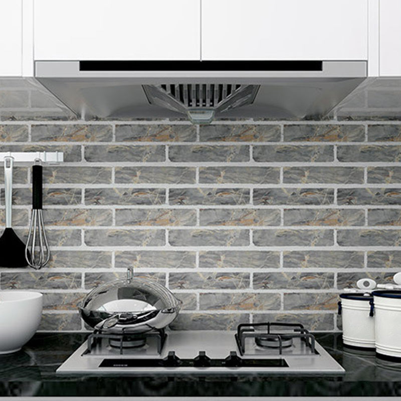 Peel & Stick Tile Square Stain Resistant Plastic Peel and Stick Tiles for Kitchen 20 Pack Dark Gray 200-Piece Set Clearhalo 'Flooring 'Home Improvement' 'home_improvement' 'home_improvement_peel_stick_blacksplash' 'Peel & Stick Backsplash Tile' 'peel_stick_blacksplash' 'Walls & Ceilings' Walls and Ceiling' 6744110