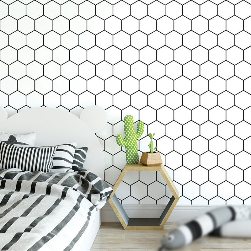 Peel and Stick Tiles Hexagonal Plastic Waterproof Peel & Stick Tile for Shower 2-Pack White Clearhalo 'Flooring 'Home Improvement' 'home_improvement' 'home_improvement_peel_stick_blacksplash' 'Peel & Stick Backsplash Tile' 'peel_stick_blacksplash' 'Walls & Ceilings' Walls and Ceiling' 6744120