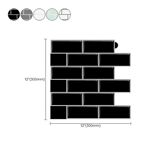 Peel & Stick Subway Tile PVC Stain Resistant Rectangle Peel and Stick Tile for Kitchen Clearhalo 'Flooring 'Home Improvement' 'home_improvement' 'home_improvement_peel_stick_blacksplash' 'Peel & Stick Backsplash Tile' 'peel_stick_blacksplash' 'Walls & Ceilings' Walls and Ceiling' 6744139