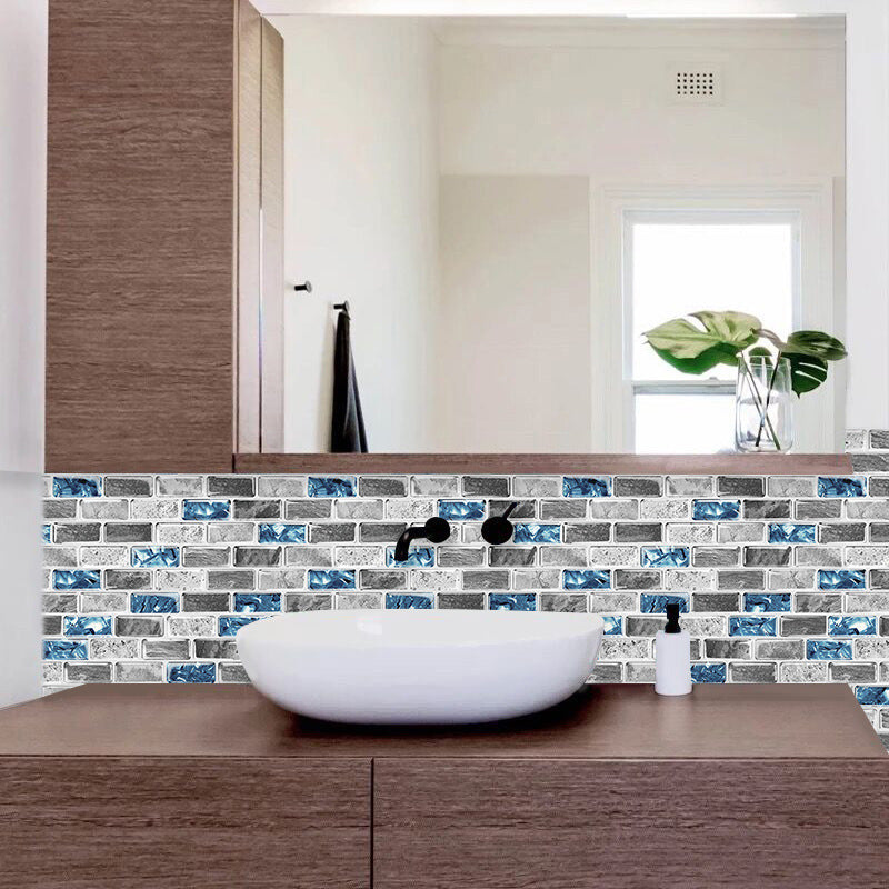 Peel and Stick Wall Tile Water Resistant Rectangle PVC Peel & Stick Subway Tile Clearhalo 'Flooring 'Home Improvement' 'home_improvement' 'home_improvement_peel_stick_blacksplash' 'Peel & Stick Backsplash Tile' 'peel_stick_blacksplash' 'Walls & Ceilings' Walls and Ceiling' 6744143