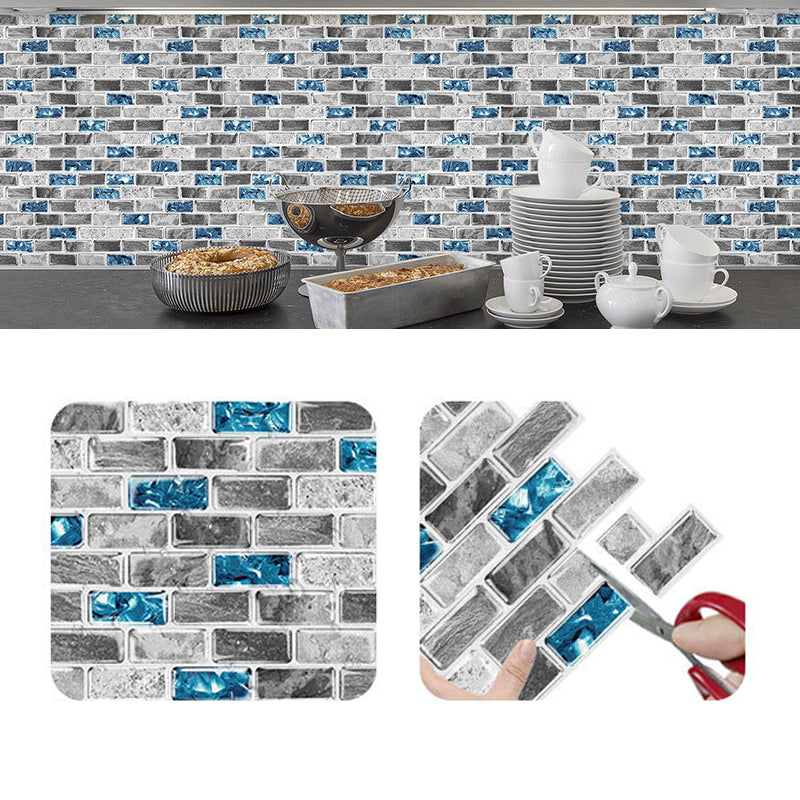 Peel and Stick Wall Tile Water Resistant Rectangle PVC Peel & Stick Subway Tile Clearhalo 'Flooring 'Home Improvement' 'home_improvement' 'home_improvement_peel_stick_blacksplash' 'Peel & Stick Backsplash Tile' 'peel_stick_blacksplash' 'Walls & Ceilings' Walls and Ceiling' 6744146