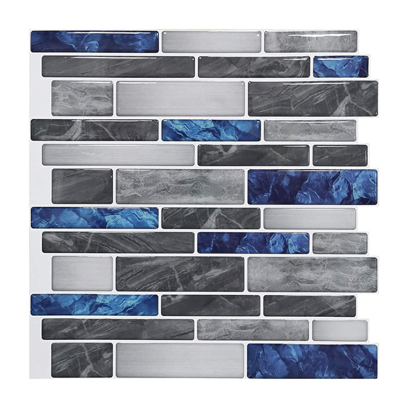 Peel and Stick Wall Tile Water Resistant Rectangle PVC Peel & Stick Subway Tile Grey Clearhalo 'Flooring 'Home Improvement' 'home_improvement' 'home_improvement_peel_stick_blacksplash' 'Peel & Stick Backsplash Tile' 'peel_stick_blacksplash' 'Walls & Ceilings' Walls and Ceiling' 6744147