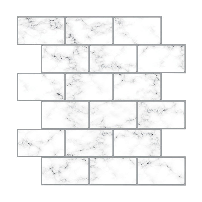 Peel and Stick Wall Tile Water Resistant Rectangle PVC Peel & Stick Subway Tile Ivory Clearhalo 'Flooring 'Home Improvement' 'home_improvement' 'home_improvement_peel_stick_blacksplash' 'Peel & Stick Backsplash Tile' 'peel_stick_blacksplash' 'Walls & Ceilings' Walls and Ceiling' 6744150