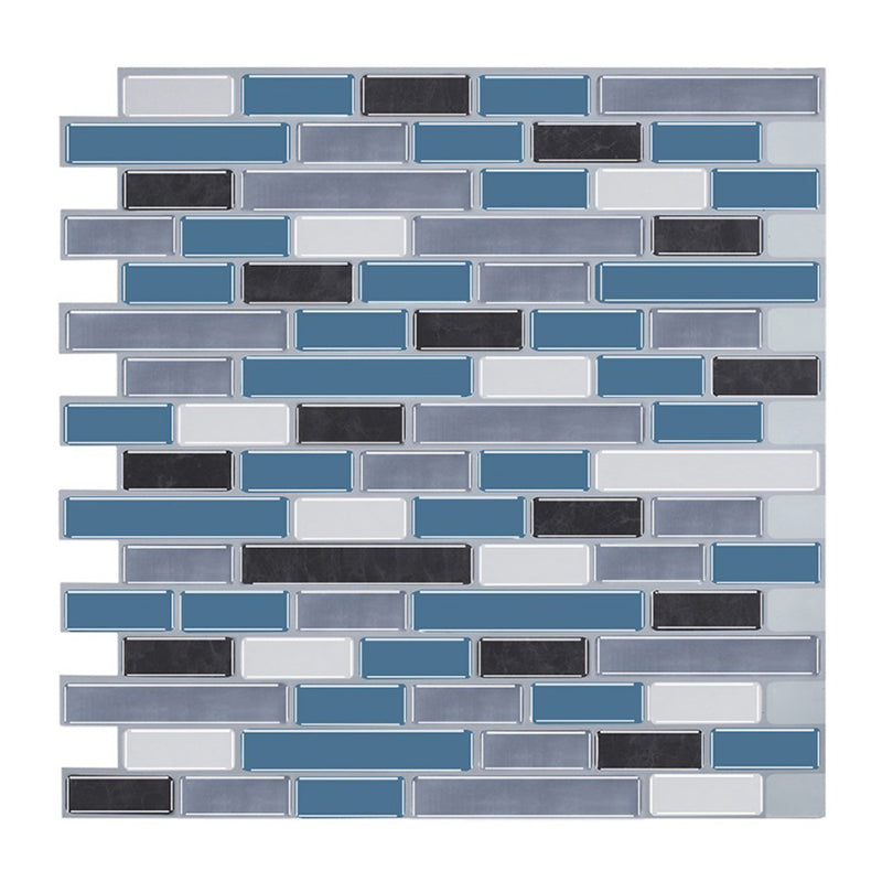 Peel and Stick Wall Tile Water Resistant Rectangle PVC Peel & Stick Subway Tile Blue Clearhalo 'Flooring 'Home Improvement' 'home_improvement' 'home_improvement_peel_stick_blacksplash' 'Peel & Stick Backsplash Tile' 'peel_stick_blacksplash' 'Walls & Ceilings' Walls and Ceiling' 6744151