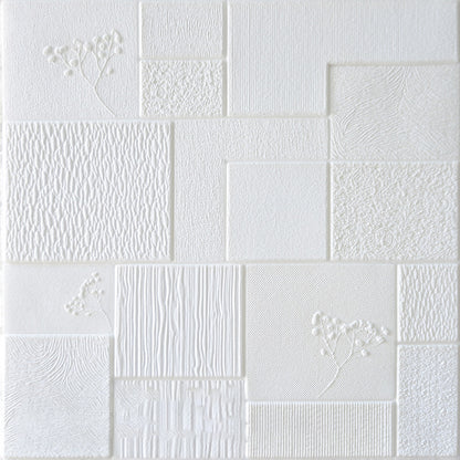 Industrial Wall Plank 3D Brick Bathroom Living Room Wall Panels Set of 1 White Clearhalo 'Flooring 'Home Improvement' 'home_improvement' 'home_improvement_wall_paneling' 'Wall Paneling' 'wall_paneling' 'Walls & Ceilings' Walls and Ceiling' 6744172