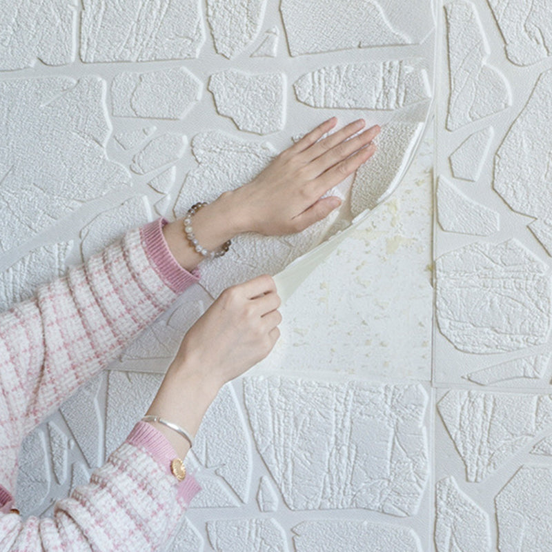 Modern Pearl Wainscoting PVC Wall Access Panel Peel and Stick Wall Tile for Bedroom Clearhalo 'Flooring 'Home Improvement' 'home_improvement' 'home_improvement_wall_paneling' 'Wall Paneling' 'wall_paneling' 'Walls & Ceilings' Walls and Ceiling' 6744239