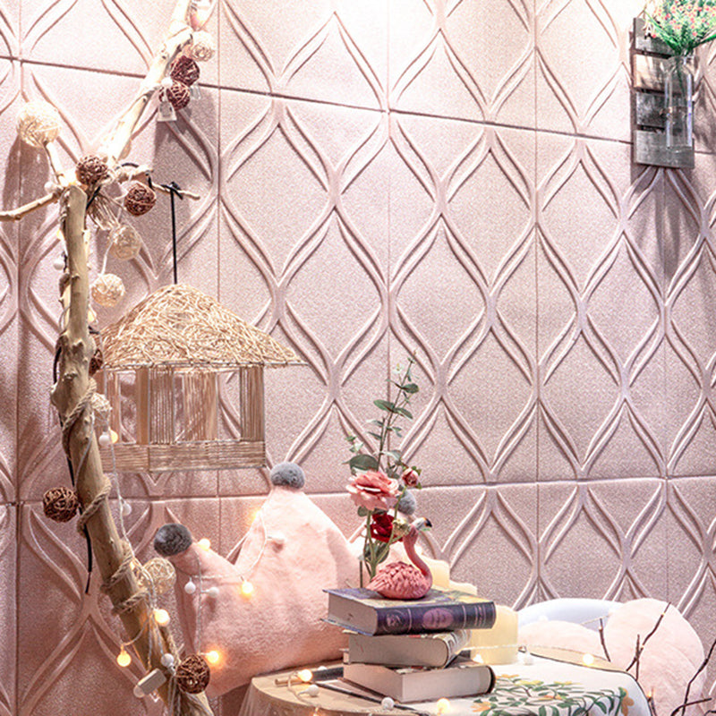 Contemporary Waterproof Wall Plank Stripe Brick Bedroom Wall Panels Rose Gold 10-Piece Set Clearhalo 'Flooring 'Home Improvement' 'home_improvement' 'home_improvement_wall_paneling' 'Wall Paneling' 'wall_paneling' 'Walls & Ceilings' Walls and Ceiling' 6744276