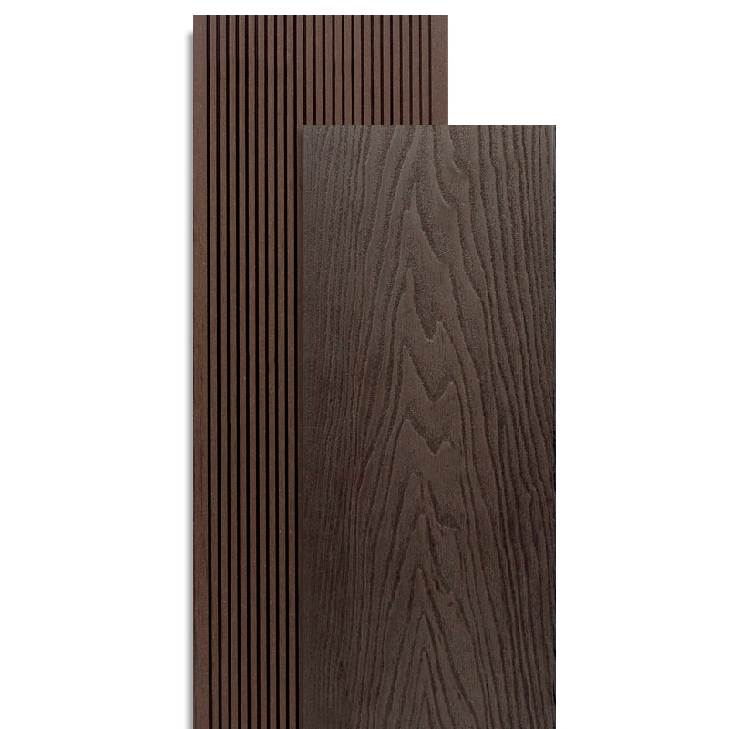 Deck Plank Outdoor Wooden Striped Pattern Waterproof Floor Board Dark Coffee Clearhalo 'Home Improvement' 'home_improvement' 'home_improvement_outdoor_deck_tiles_planks' 'Outdoor Deck Tiles & Planks' 'Outdoor Flooring & Tile' 'Outdoor Remodel' 'outdoor_deck_tiles_planks' 6744321