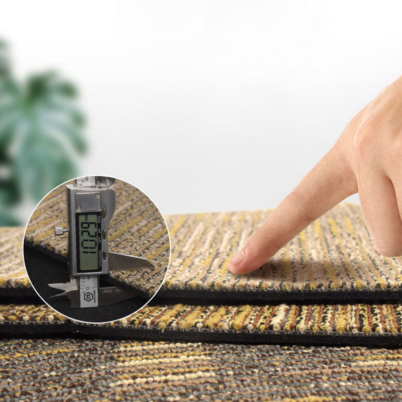 Carpet Tile Fade Resistant Non-Skid Striped Loose Lay Carpet Tile Living Room Clearhalo 'Carpet Tiles & Carpet Squares' 'carpet_tiles_carpet_squares' 'Flooring 'Home Improvement' 'home_improvement' 'home_improvement_carpet_tiles_carpet_squares' Walls and Ceiling' 6744459