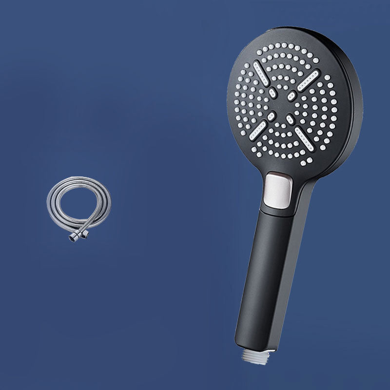 Contemporary Handheld Shower Self-Cleaning Wall-Mount Showerhead Black Shower Head with Hose 3 Clearhalo 'Bathroom Remodel & Bathroom Fixtures' 'Home Improvement' 'home_improvement' 'home_improvement_shower_heads' 'Shower Heads' 'shower_heads' 'Showers & Bathtubs Plumbing' 'Showers & Bathtubs' 6744660
