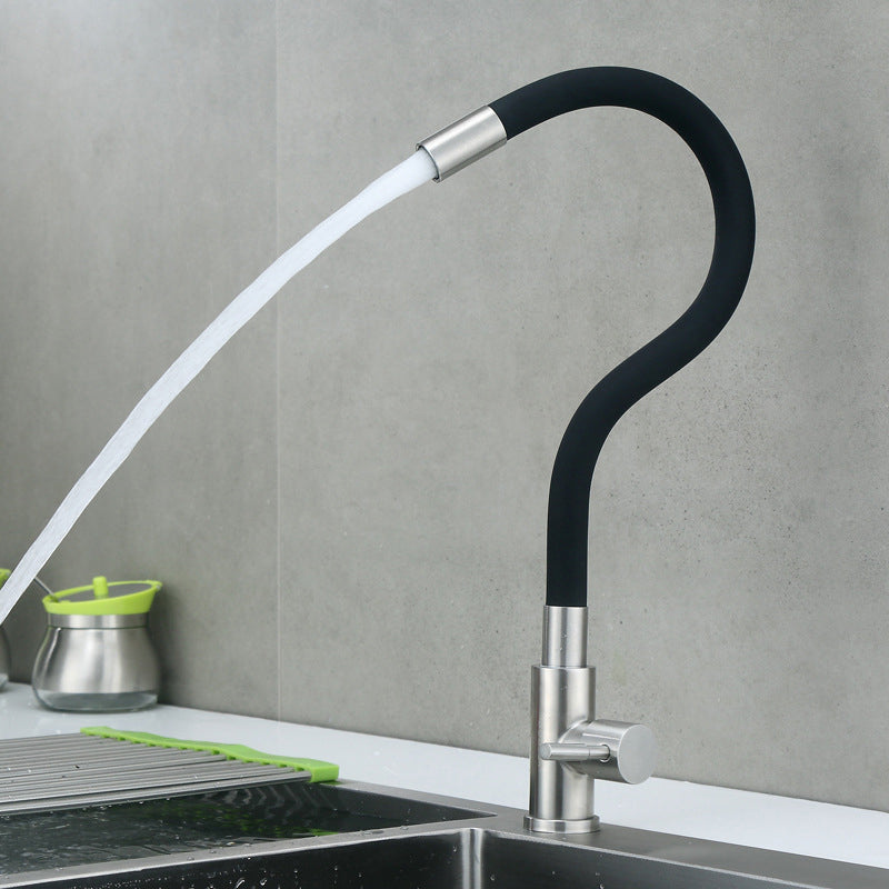 Modern 1-Handle Faucets Touchless with Water Dispenser Standard Kitchen Faucets Clearhalo 'Home Improvement' 'home_improvement' 'home_improvement_kitchen_faucets' 'Kitchen Faucets' 'Kitchen Remodel & Kitchen Fixtures' 'Kitchen Sinks & Faucet Components' 'kitchen_faucets' 6744982