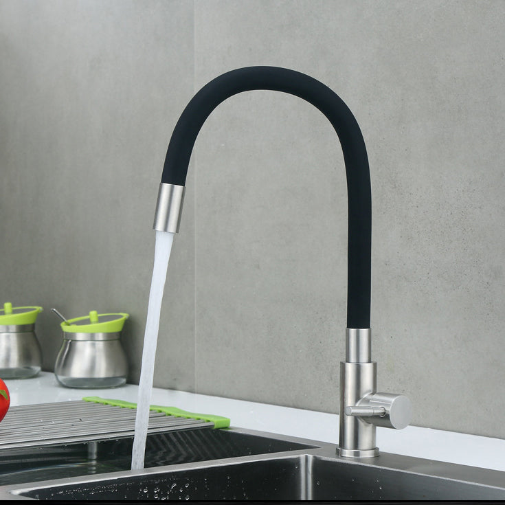 Modern 1-Handle Faucets Touchless with Water Dispenser Standard Kitchen Faucets Clearhalo 'Home Improvement' 'home_improvement' 'home_improvement_kitchen_faucets' 'Kitchen Faucets' 'Kitchen Remodel & Kitchen Fixtures' 'Kitchen Sinks & Faucet Components' 'kitchen_faucets' 6744989