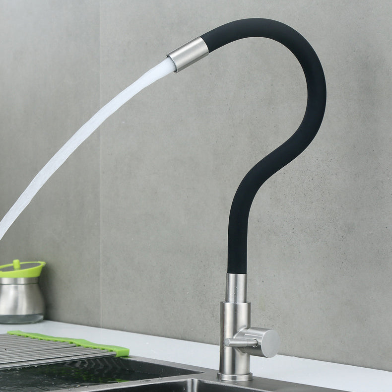 Modern 1-Handle Faucets Touchless with Water Dispenser Standard Kitchen Faucets Clearhalo 'Home Improvement' 'home_improvement' 'home_improvement_kitchen_faucets' 'Kitchen Faucets' 'Kitchen Remodel & Kitchen Fixtures' 'Kitchen Sinks & Faucet Components' 'kitchen_faucets' 6744995