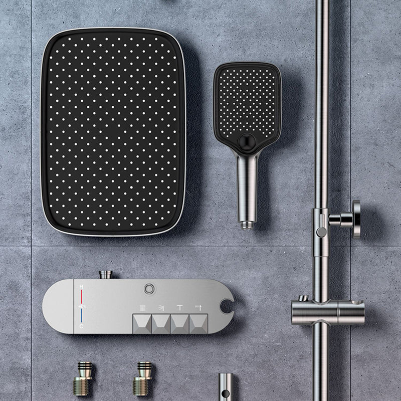 Ellipse Shower Set Intelligent Digital Display Thermostatic Shower Diamond Button Clearhalo 'Bathroom Remodel & Bathroom Fixtures' 'Home Improvement' 'home_improvement' 'home_improvement_shower_faucets' 'Shower Faucets & Systems' 'shower_faucets' 'Showers & Bathtubs Plumbing' 'Showers & Bathtubs' 6745015