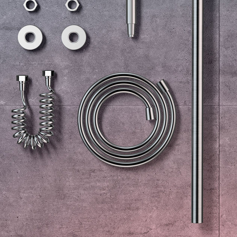 Ellipse Shower Set Intelligent Digital Display Thermostatic Shower Diamond Button Clearhalo 'Bathroom Remodel & Bathroom Fixtures' 'Home Improvement' 'home_improvement' 'home_improvement_shower_faucets' 'Shower Faucets & Systems' 'shower_faucets' 'Showers & Bathtubs Plumbing' 'Showers & Bathtubs' 6745016