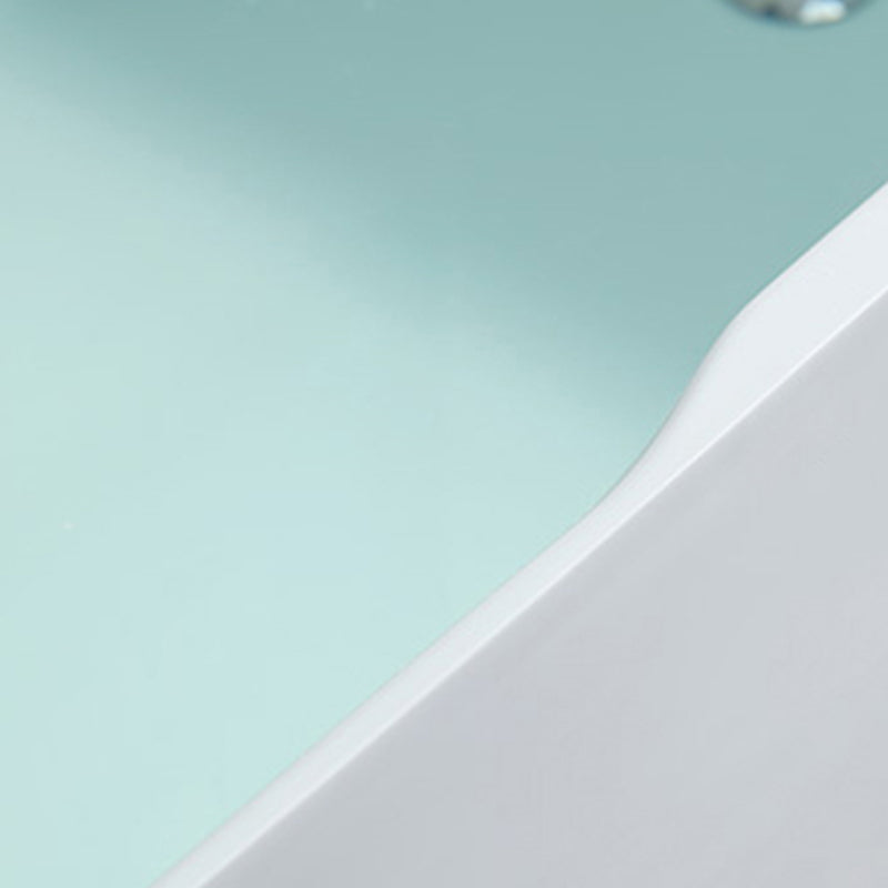 Modern Style Acrylic Bathtub Rectangle Back to Wall Bathroom Bathtub in White Clearhalo 'Bathroom Remodel & Bathroom Fixtures' 'Bathtubs' 'Home Improvement' 'home_improvement' 'home_improvement_bathtubs' 'Showers & Bathtubs' 6745046