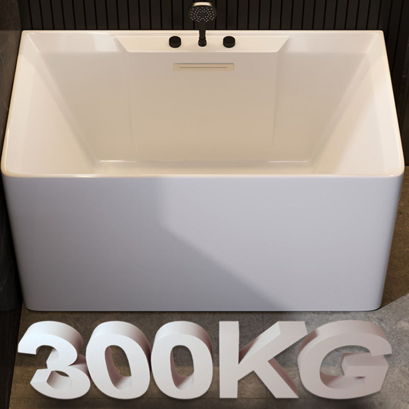 Contemporary Whirlpool / Soaking Bathtub Acrylic Rectangle Back to Wall Bathtub Clearhalo 'Bathroom Remodel & Bathroom Fixtures' 'Bathtubs' 'Home Improvement' 'home_improvement' 'home_improvement_bathtubs' 'Showers & Bathtubs' 6745095