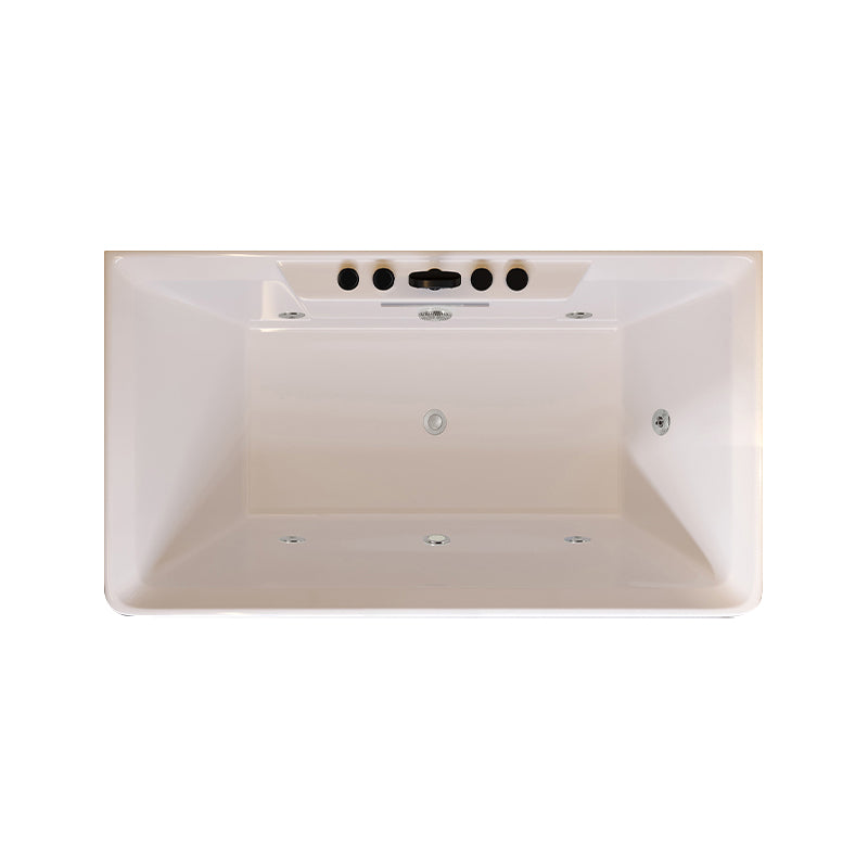 Contemporary Whirlpool / Soaking Bathtub Acrylic Rectangle Back to Wall Bathtub Massage Clearhalo 'Bathroom Remodel & Bathroom Fixtures' 'Bathtubs' 'Home Improvement' 'home_improvement' 'home_improvement_bathtubs' 'Showers & Bathtubs' 6745096