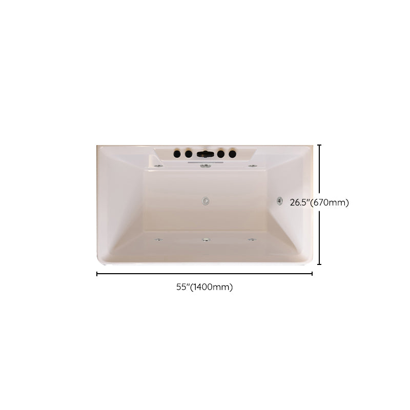 Contemporary Whirlpool / Soaking Bathtub Acrylic Rectangle Back to Wall Bathtub Clearhalo 'Bathroom Remodel & Bathroom Fixtures' 'Bathtubs' 'Home Improvement' 'home_improvement' 'home_improvement_bathtubs' 'Showers & Bathtubs' 6745102