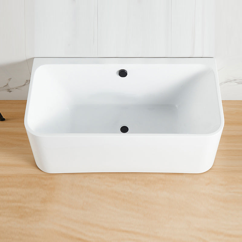 Rectangle Air / Whirlpool Bathtub Modern Back to Wall Acrylic Bathtub Tub Only Tub Clearhalo 'Bathroom Remodel & Bathroom Fixtures' 'Bathtubs' 'Home Improvement' 'home_improvement' 'home_improvement_bathtubs' 'Showers & Bathtubs' 6745165