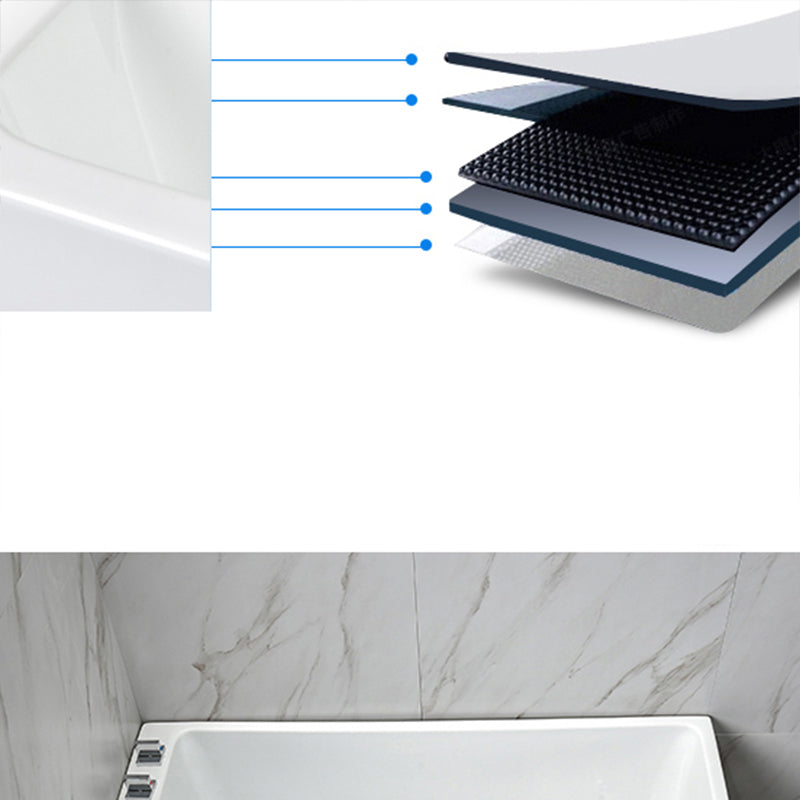 Contemporary Rectangle Acrylic Bathtub Freestanding Soaking Bathtub Clearhalo 'Bathroom Remodel & Bathroom Fixtures' 'Bathtubs' 'Home Improvement' 'home_improvement' 'home_improvement_bathtubs' 'Showers & Bathtubs' 6745310