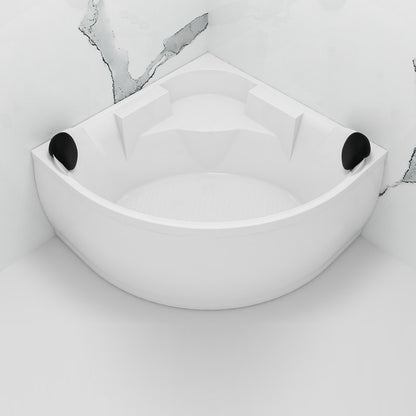 Contemporary Corner Acrylic Bathtub Soaking/Whirlpool Bathtub with Seat Tub Only Tub Clearhalo 'Bathroom Remodel & Bathroom Fixtures' 'Bathtubs' 'Home Improvement' 'home_improvement' 'home_improvement_bathtubs' 'Showers & Bathtubs' 6745545