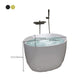 Modern Ellipse Acrylic White Bathtub Back to Wall with Drain Bath Tub Clearhalo 'Bathroom Remodel & Bathroom Fixtures' 'Bathtubs' 'Home Improvement' 'home_improvement' 'home_improvement_bathtubs' 'Showers & Bathtubs' 6745612