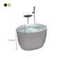 Modern Ellipse Acrylic White Bathtub Back to Wall with Drain Bath Tub Clearhalo 'Bathroom Remodel & Bathroom Fixtures' 'Bathtubs' 'Home Improvement' 'home_improvement' 'home_improvement_bathtubs' 'Showers & Bathtubs' 6745618