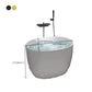 Modern Ellipse Acrylic White Bathtub Back to Wall with Drain Bath Tub Clearhalo 'Bathroom Remodel & Bathroom Fixtures' 'Bathtubs' 'Home Improvement' 'home_improvement' 'home_improvement_bathtubs' 'Showers & Bathtubs' 6745621