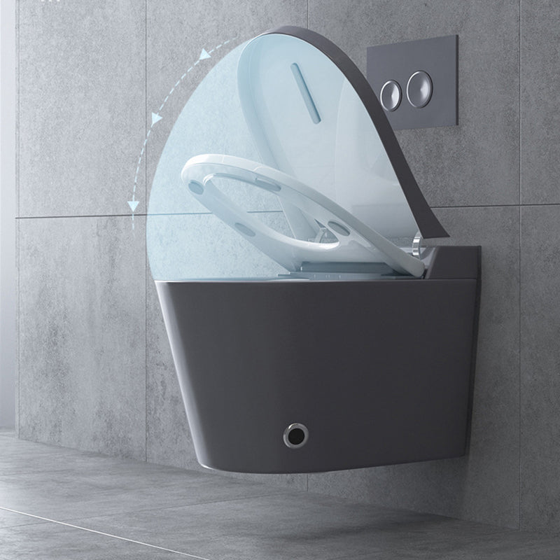 Modern Grey Siphon Jet Flush Toilet One-Piece Wall Mount Toilet for Bathroom Clearhalo 'Bathroom Remodel & Bathroom Fixtures' 'Home Improvement' 'home_improvement' 'home_improvement_toilets' 'Toilets & Bidets' 'Toilets' 6745785